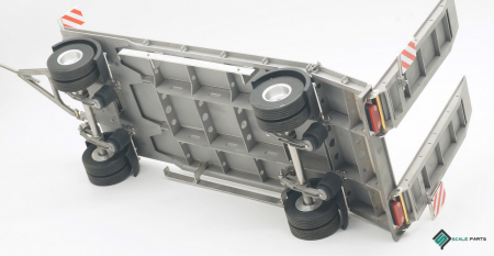 FM 2-Achs-Tiefladeanhänger mit flachem Plateau 1:14
